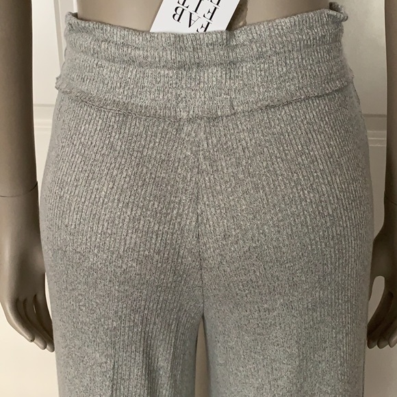 NWT! Maronie Grady Ribbed Grey Wide Leg Palazzo - Picture 5 of 9